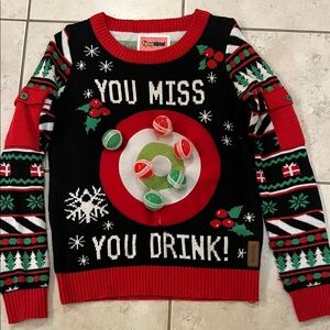 Tipsy Elves Drinking Game Christmas Sweater